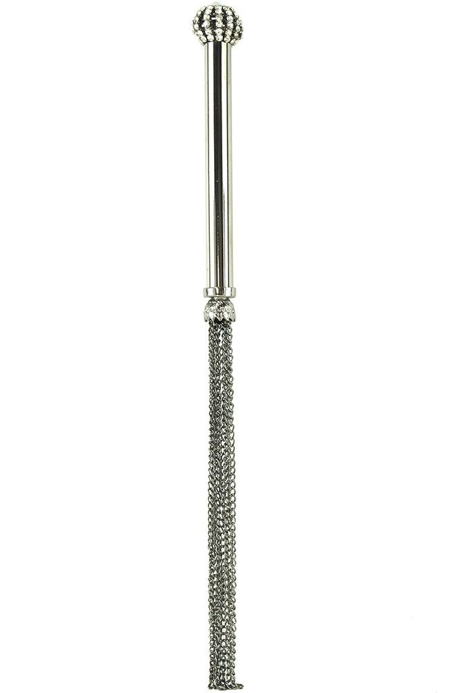 A gem-encrusted crown and gleaming handle with strands of de... Sportsheets - Midnight Jeweled Chain Tickler photo-4