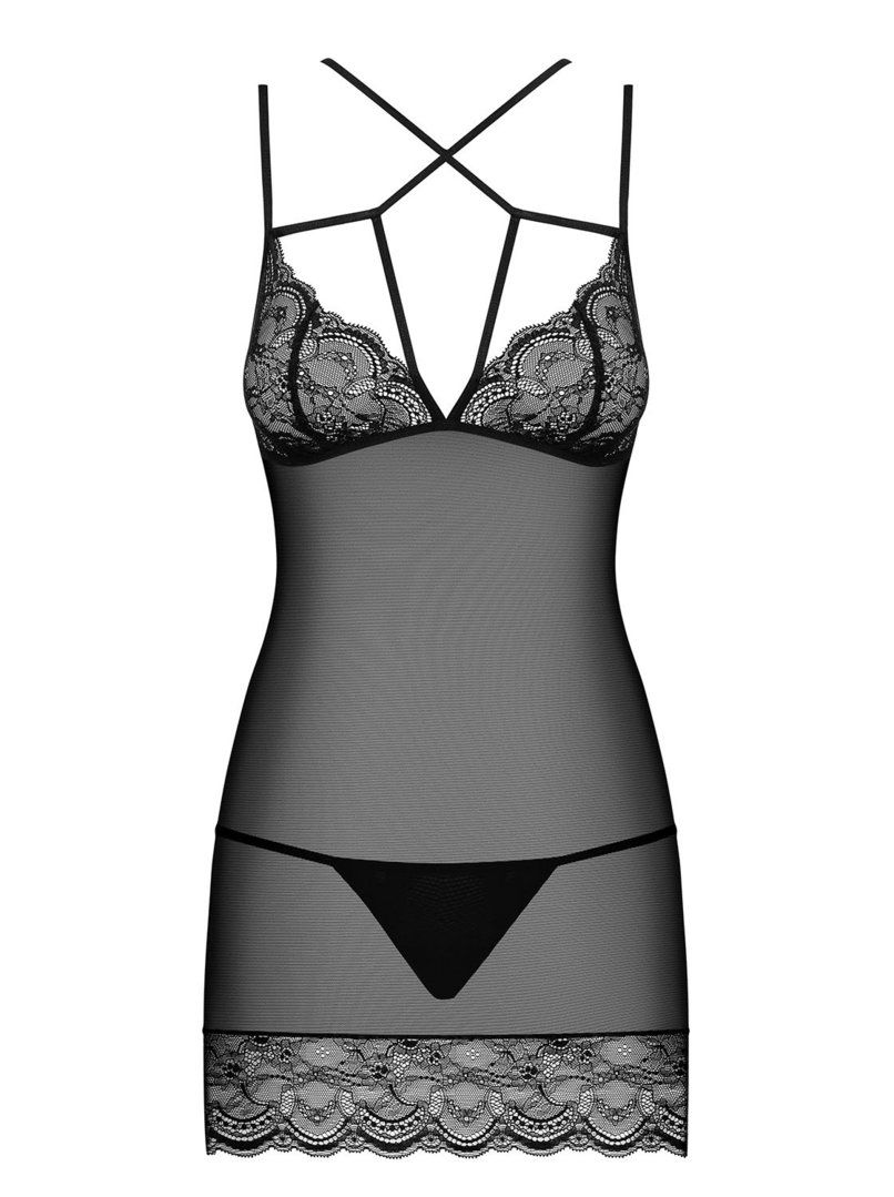 Looks like something special is at your fingertips. Extremel... Obsessive - Frivolla Chemise & Thong - S/M photo-5