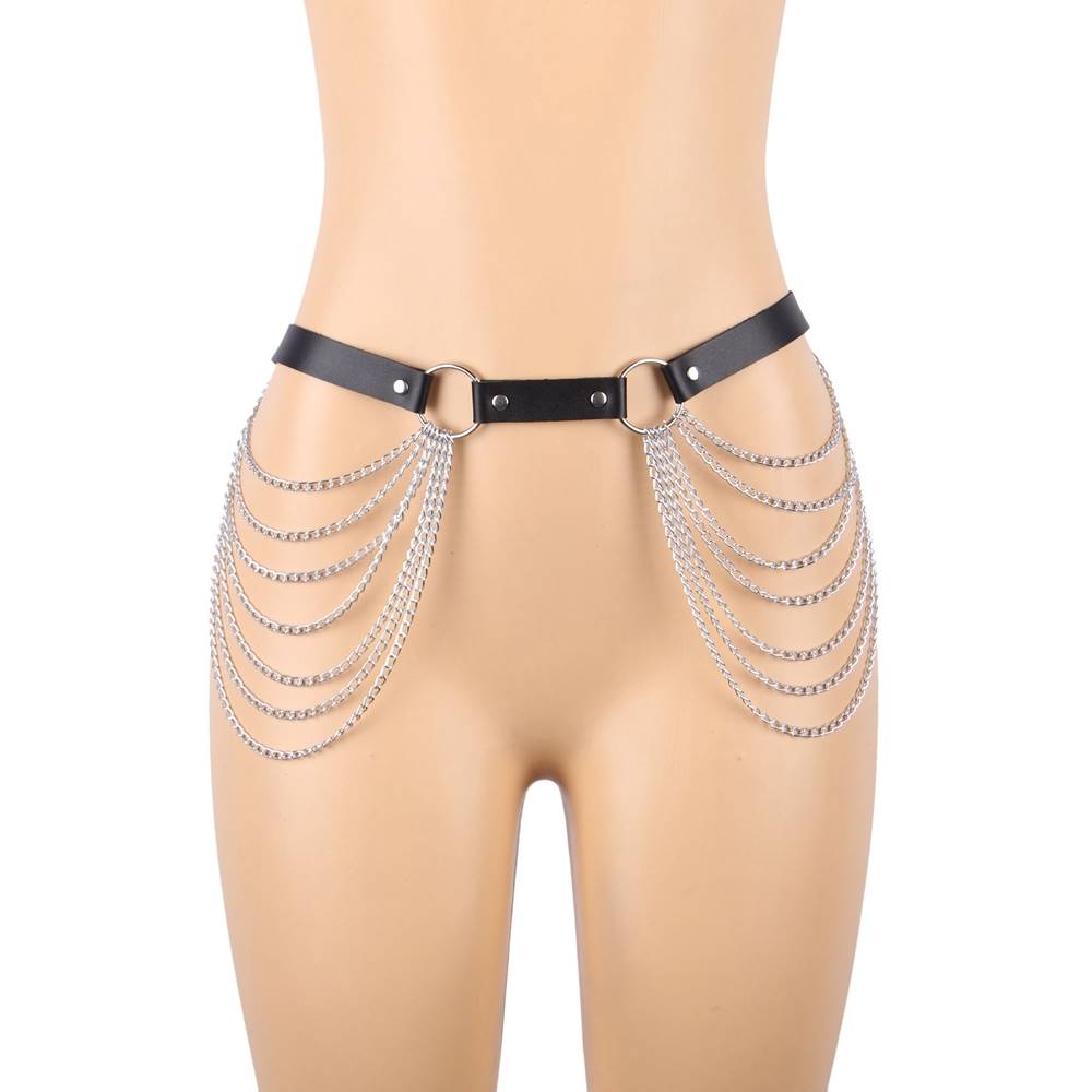 Ohyeah - Punk All-Match Chain Belt - Black photo-3