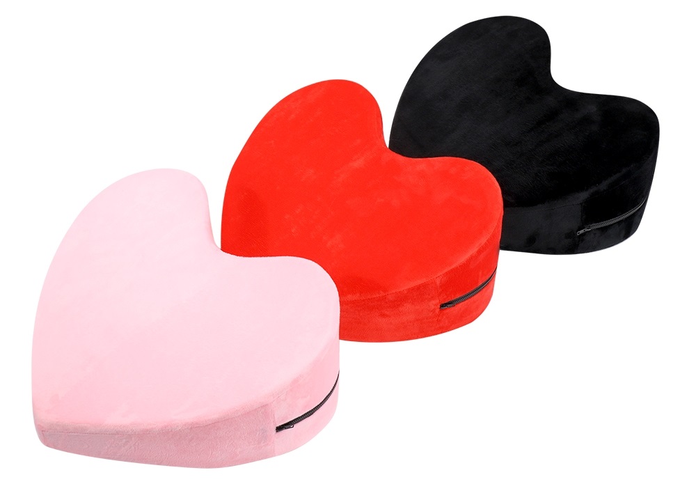 Shaped in ramp, this pillow makes every new sex position eas... MT - Heart-Shaped Sex Position Pillow - Black photo-4