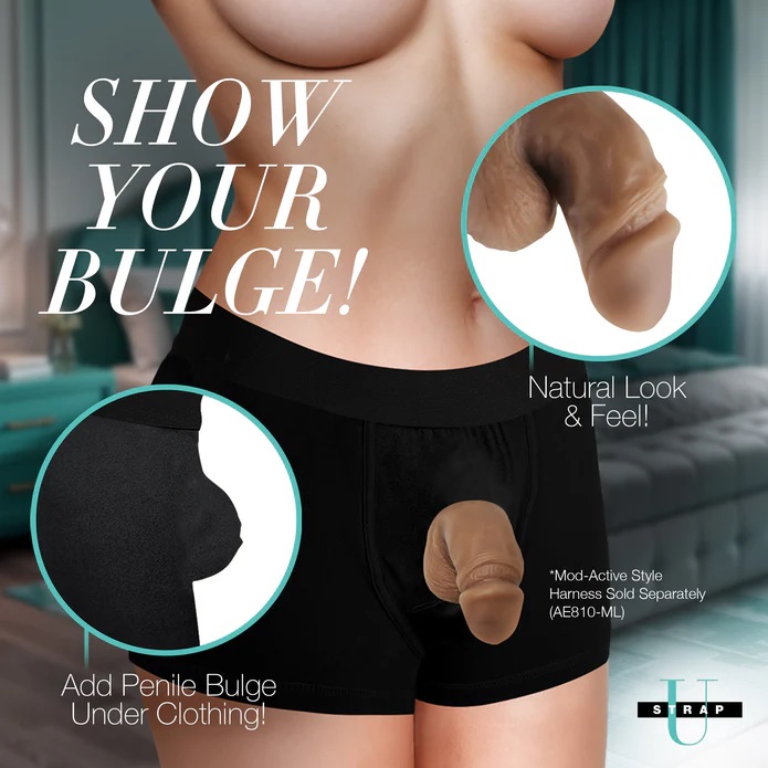 Introducing the ultimate solution for a realistic, comfortab... Strap U - 3.6" Uncut Packer Dildo - Medium photo-3