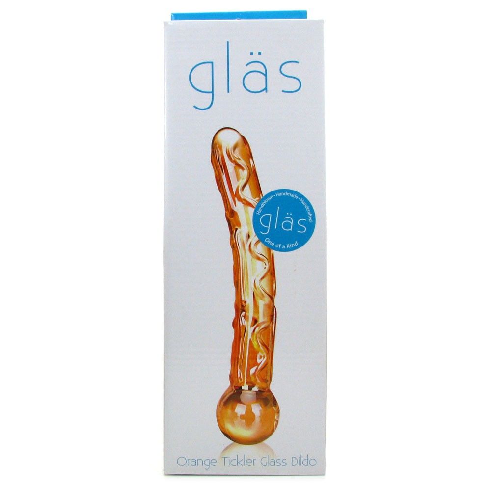 Glas - Orange Tickler Glass Dildo photo-11