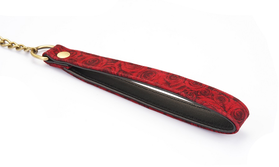 Liebe Seele - Rosy Lamb Leather Collar w Leash - Red photo-6