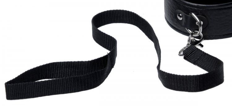 This man made leather collar has an adjustable Velcro strap,... Frisky - Beginner Leash and Collar Set photo-3