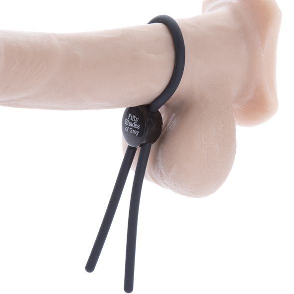 Realise your peak potential during shared encounters with Ag... Fifty Shades of Grey - Adjustable Cock Ring - Black photo-4