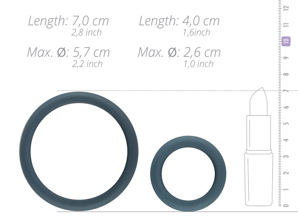 This 6-piece cock ring set is perfect for every man who know... Boners - Cock Ring Set 6pcs - Grey photo-4