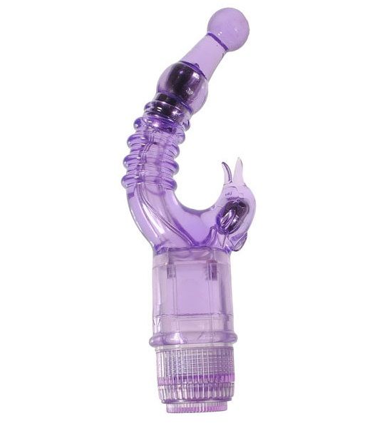 Use your waterproof Naughty Rabbit Vibrator in the tub, show... Aphrodisia - Naughty Dolphin Crystal Stimulator Vibe- Purple photo-5