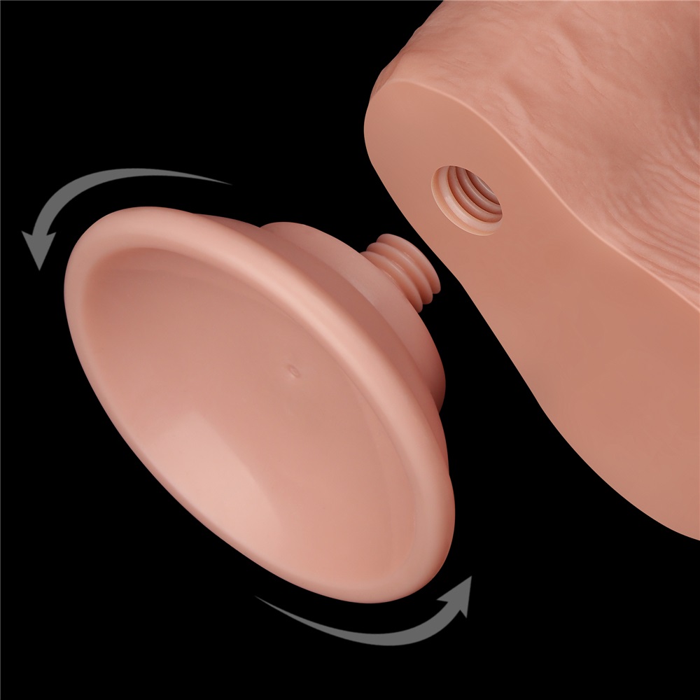 Lovetoy - 7.5" Sliding Skin Dildo 14cm - Flesh photo-11