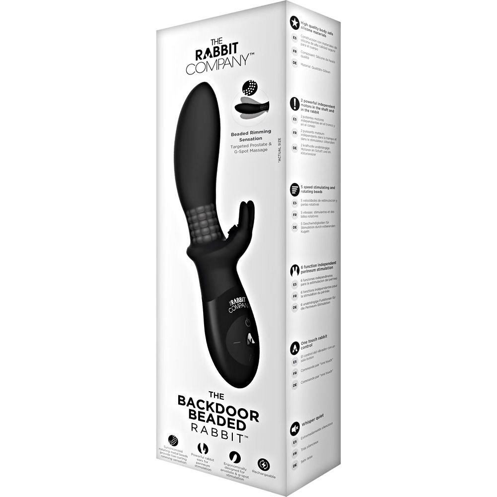 The Backdoor Beaded Rabbit is the only prostate massager to ... TRC - The Beaded Backdoor Rabbit - Black photo-2