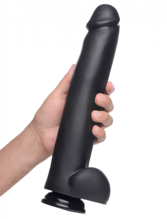 Get ready for The Master to fill you to your limits! This hu... Master Cock - Suction Cup Dildo - Black photo-3