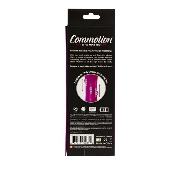 Rhumba will have you moving all night long!
With 4 beads dr... Commotion - Rhumba Vibrator - Raspberry photo-8