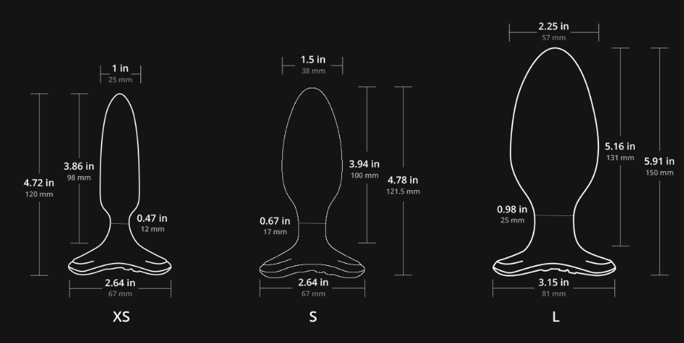 Whichever size you prefer, all Hush 2s are made from 100%... Lovense - Hush 2 - Butt Plug 1.5'' - Black photo-4