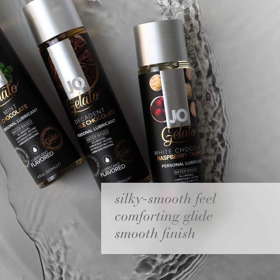 Gelato water-based flavored lubricants bring richness and de... JO - Gelato White Chocolate Raspberry Lubricant - 30ml photo-3