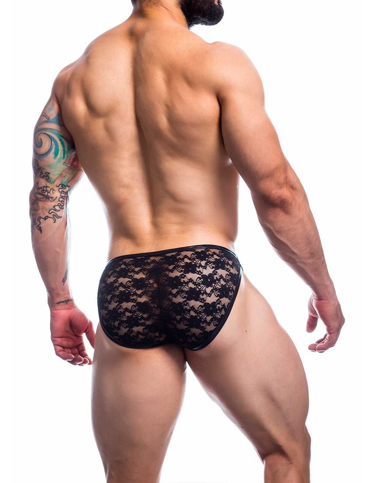Elevate Your Style and Comfort with L4CE Bikini Bulge-Black ... Cut4men - Lace Bikini Bulge - Black - M photo-2