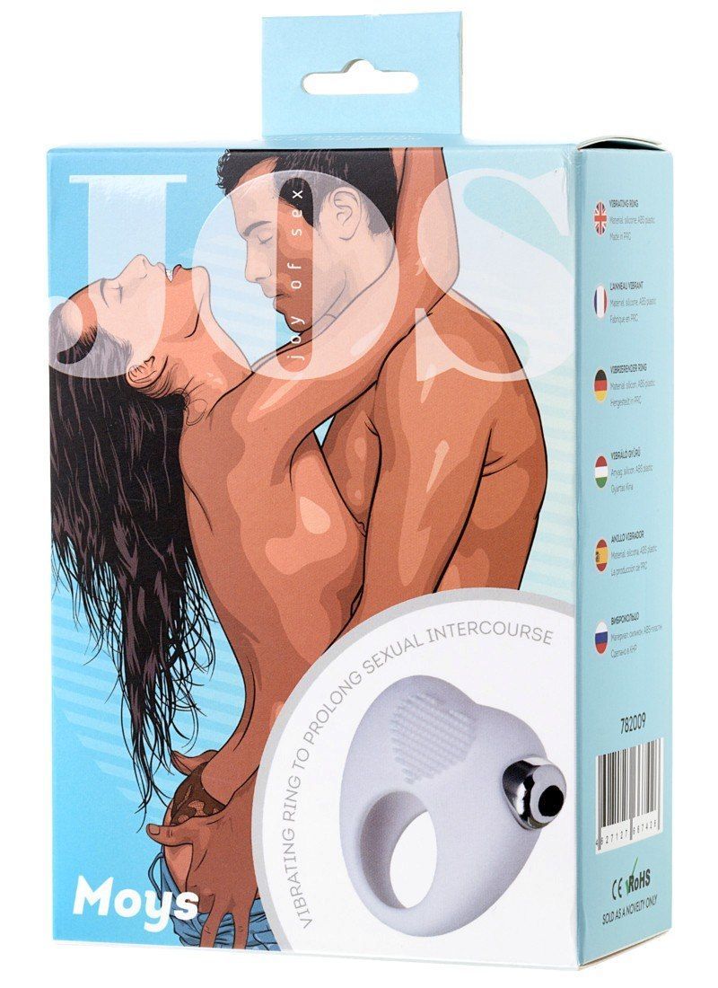 Wide vibrating ring to prolong sexual intercourse with tickl... JOS - Moys Vibro Ring - White photo-7