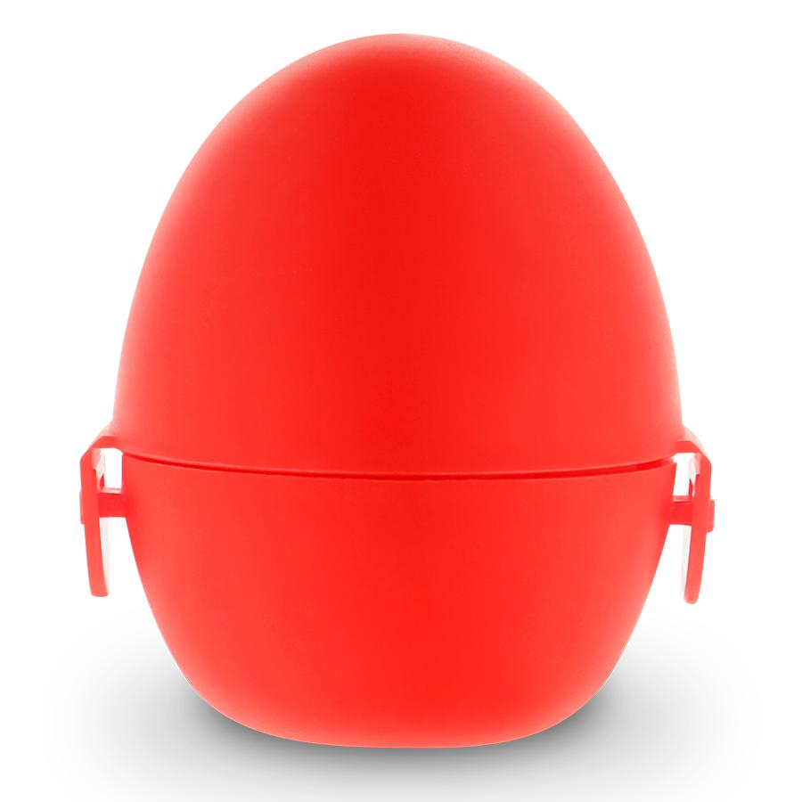 Manufactured with a medical grade elastomer that does not ca... Jamyjob - Egg Masturbator Red Version - Red photo-3