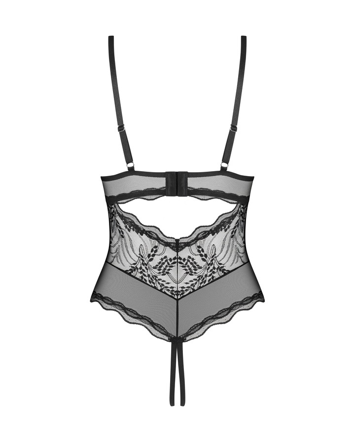 Obsessive - Perisia Crotchless Teddy - Black - M/L photo