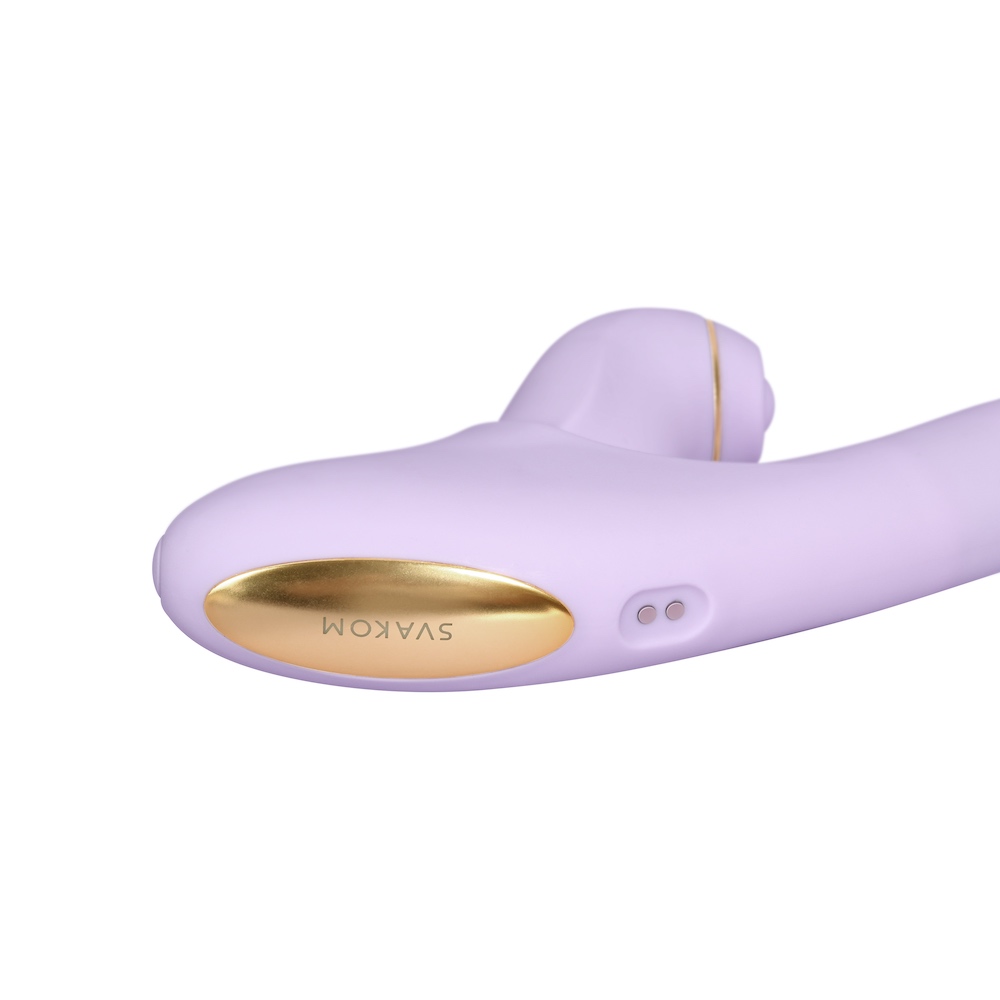 SVAKOM - DuoGlow APP Thrusting Vibrator - Pastel Lilac photo-5