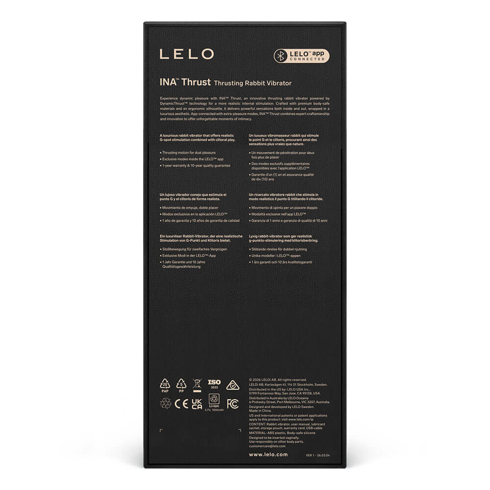 Lelo - Ina 可APP控制 抽插式兔仔震动棒 - 暮光紫 照片-13
