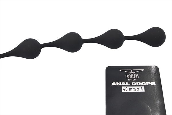 You will squirm with pleasure as you feel the drops pop out ... Mister B - Anal Drops 40mm x 4 - Black photo-10