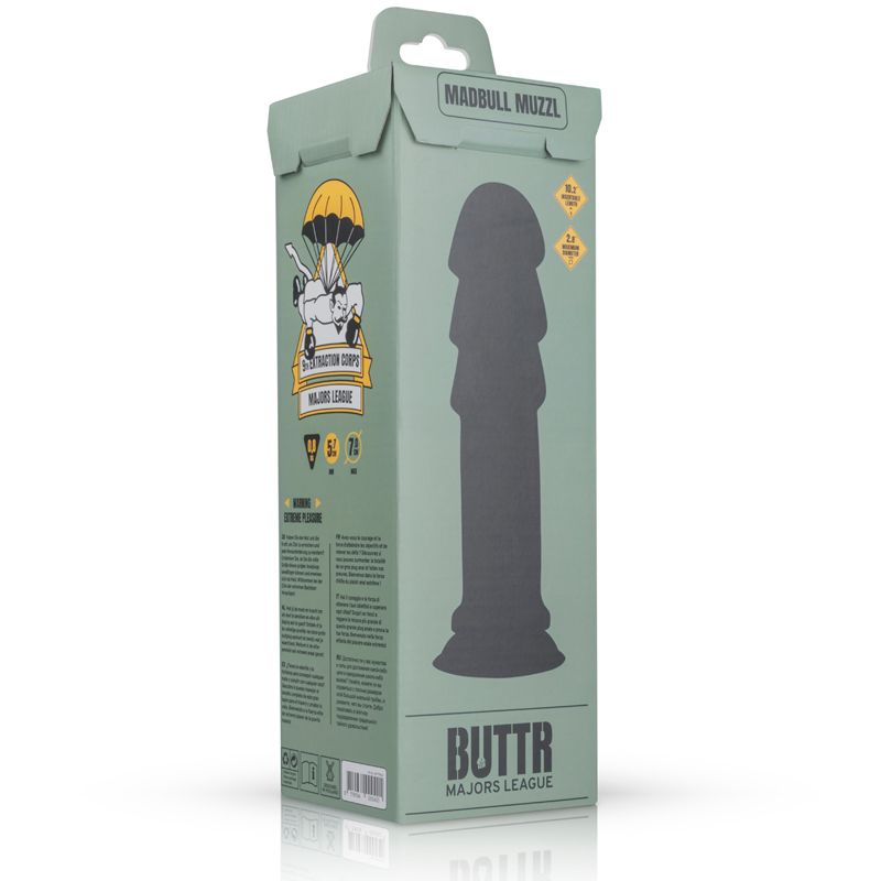 The BUTTR Dildo equals great pleasure! The XXL dildo has a r... BUTTR - MadBull Muzzl Dildo - Black photo-5