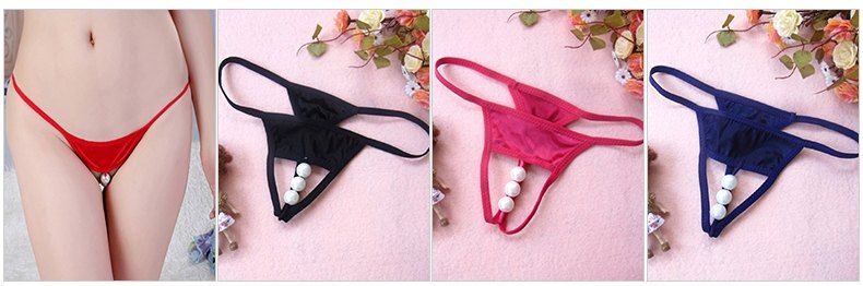 Material: imitation silk, imitation pearl.
Size: one size.... SB - Thong T112 - Black photo-3