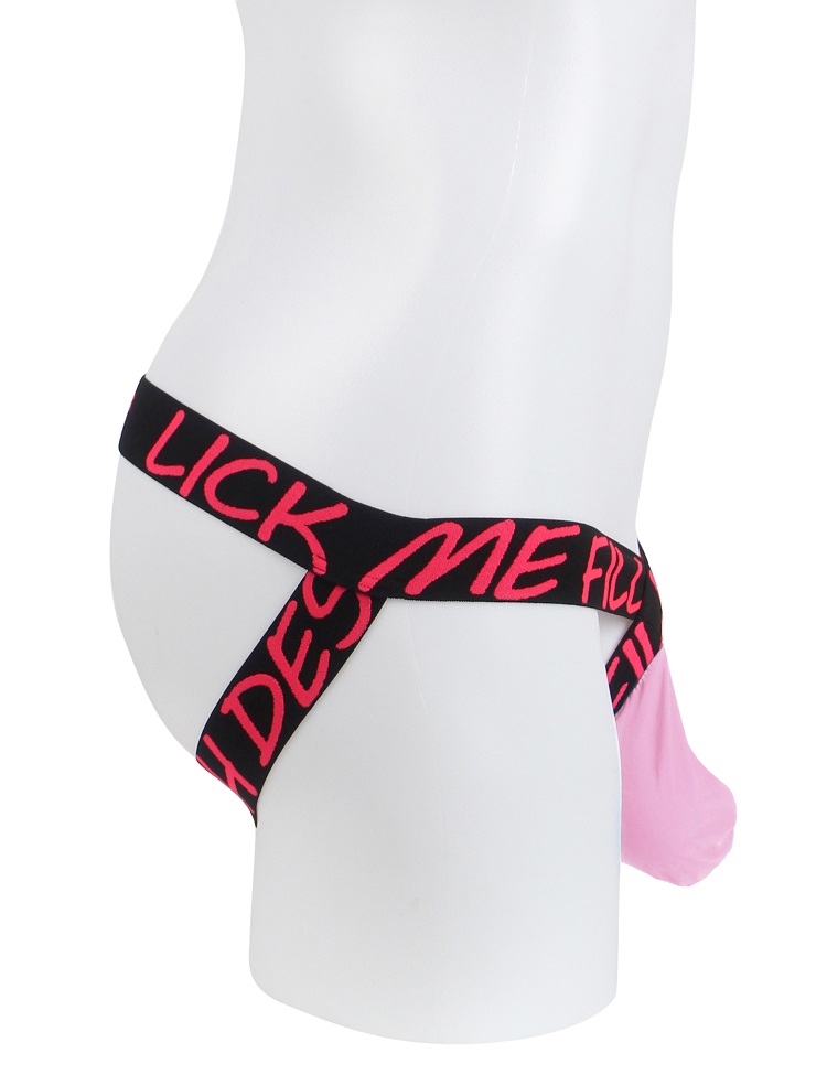 Sexy men thong underwear with jock strap back
Ice silk fabr... Ohyeah - Tiny Jockstrap - Pink - M photo-7