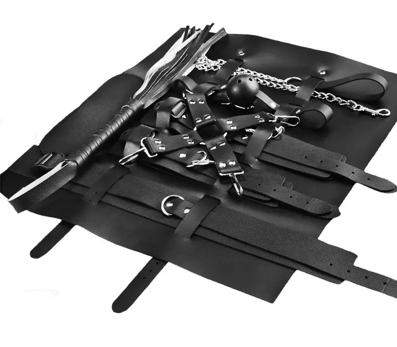 9pcs fetish slave BDSM bondage kit
Material: &n... MT - Bondage Set w Bag - Black photo-6
