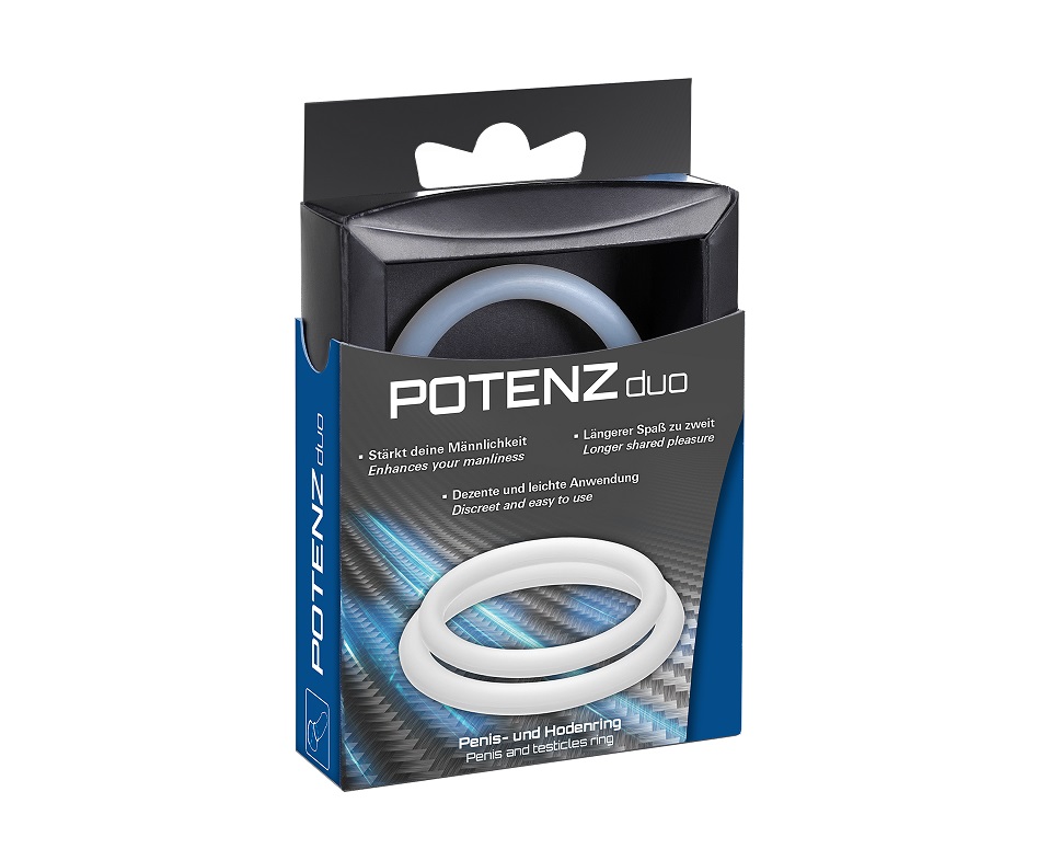 Enjoy the perfect combination of POTENZduo ring around your ... Joy Division - POTENZduo Ring Set M - Clear photo-3