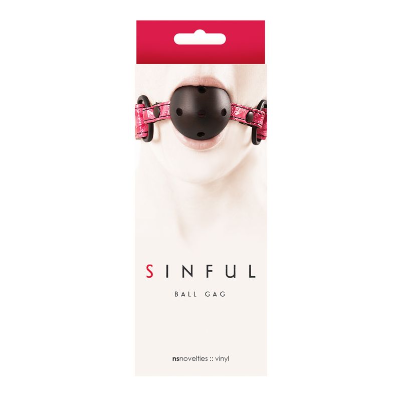 Get kinky in pink with the Sinful line. The ball gag feature... NS Novelties - Ball Gag - Pink photo-3