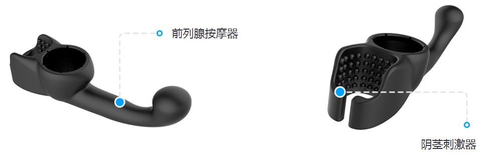 The male attachment has a prostate massager arm and a Penis ... Lovense - Domi - Male Attachment photo-5