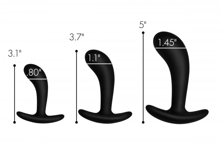 Curve into your backdoor with this delightful 3-piece of ana... Master Series - Dark Delights Anal Set - Black photo-4