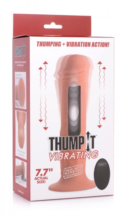 Thump It - 7X Remote Control Thumping Vibro Dildo - Skin photo-10