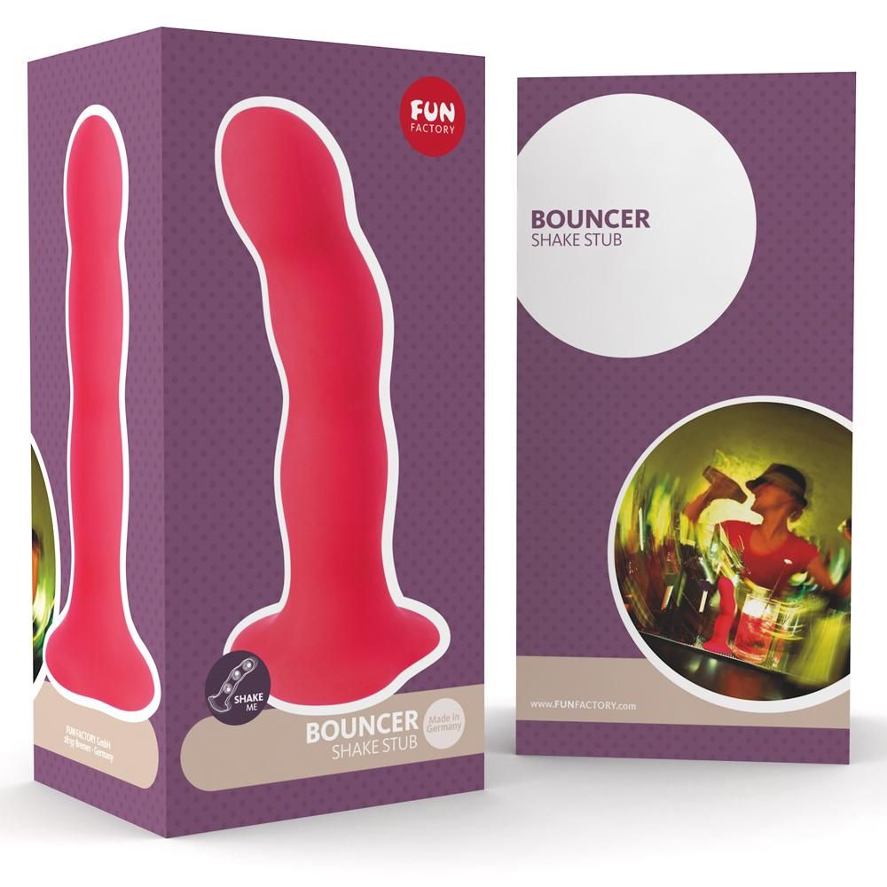 At first glance the BOUNCER looks like just your regular dil... Fun Factory - Bouncer Dildo - Red photo-9