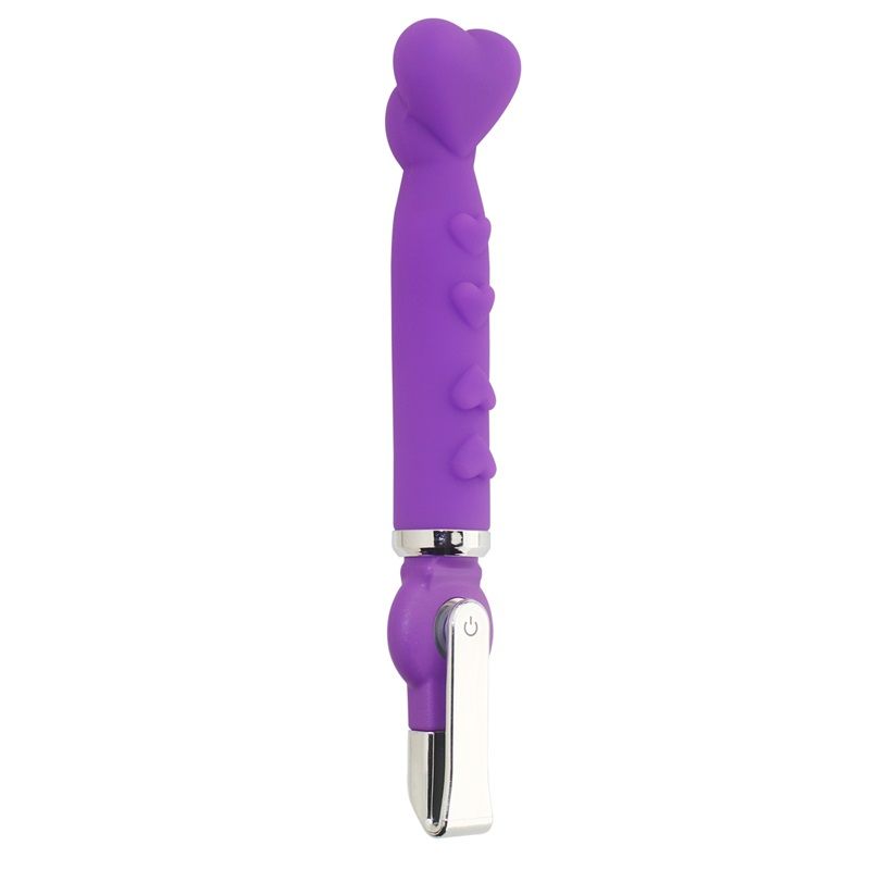 Rechargeable silicone USB plug dildo with 20 speeds.
S tron... Aphrodisia - Alice Heart Shaped Vibe - Purple photo-2