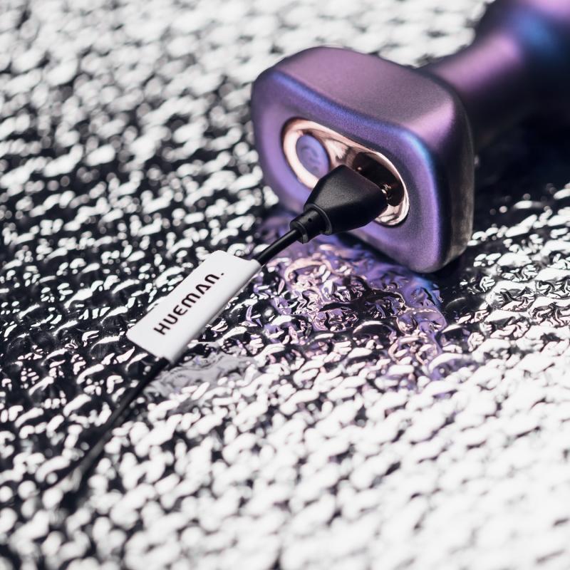 Experience unique and arousing stimulation with this vibrati... Hueman - Space Invader Vibro Plug - Purple photo-7
