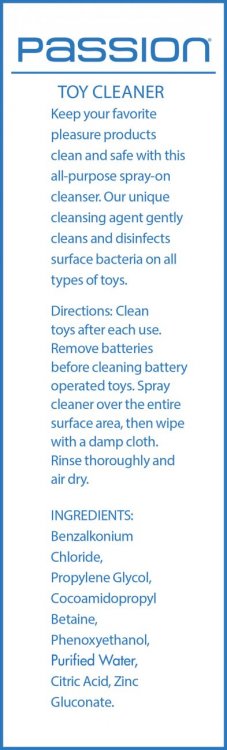Keep all your toys at peak performance with this Passion Toy... Passion - Toy Cleaner - 236ml photo-3