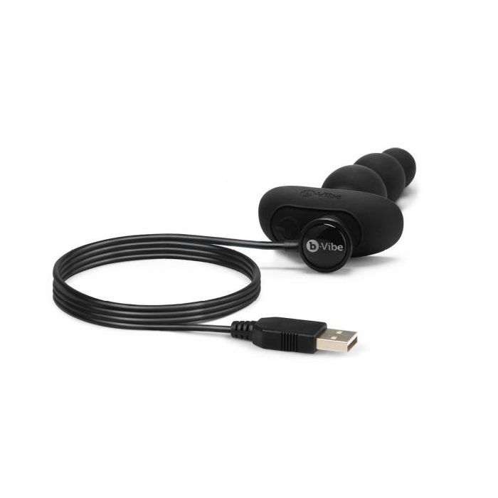 B-Vibe - Triplet Anal Beads - Black photo-14