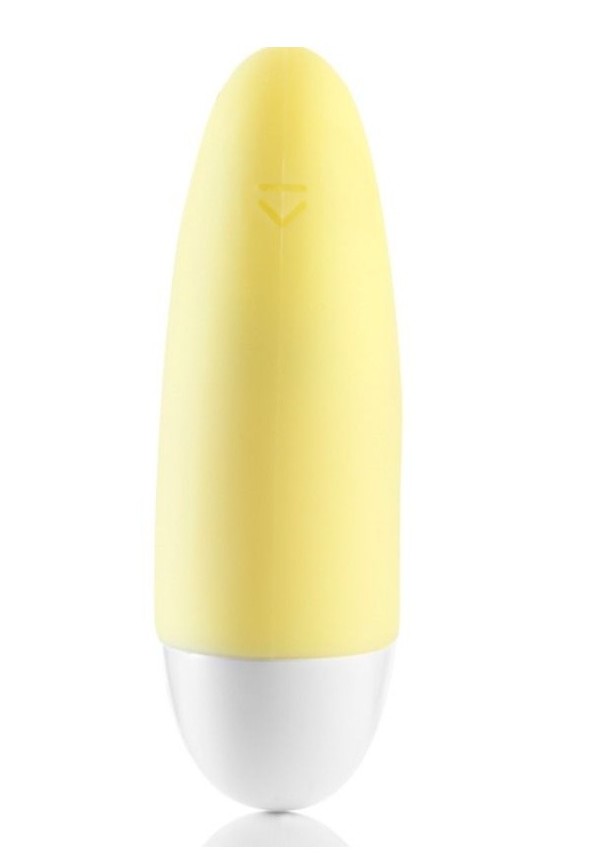 Discover this palm-sized toy's smooth curves and silky s... Ooh - Vibrating Pebble No.1 - Yellow photo-2