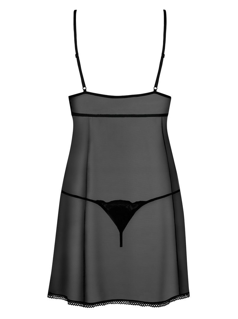 Is that your perfect way of spending the night together? If ... Obsessive - Kisselent Babydoll & Thong - Black - L/XL photo-6