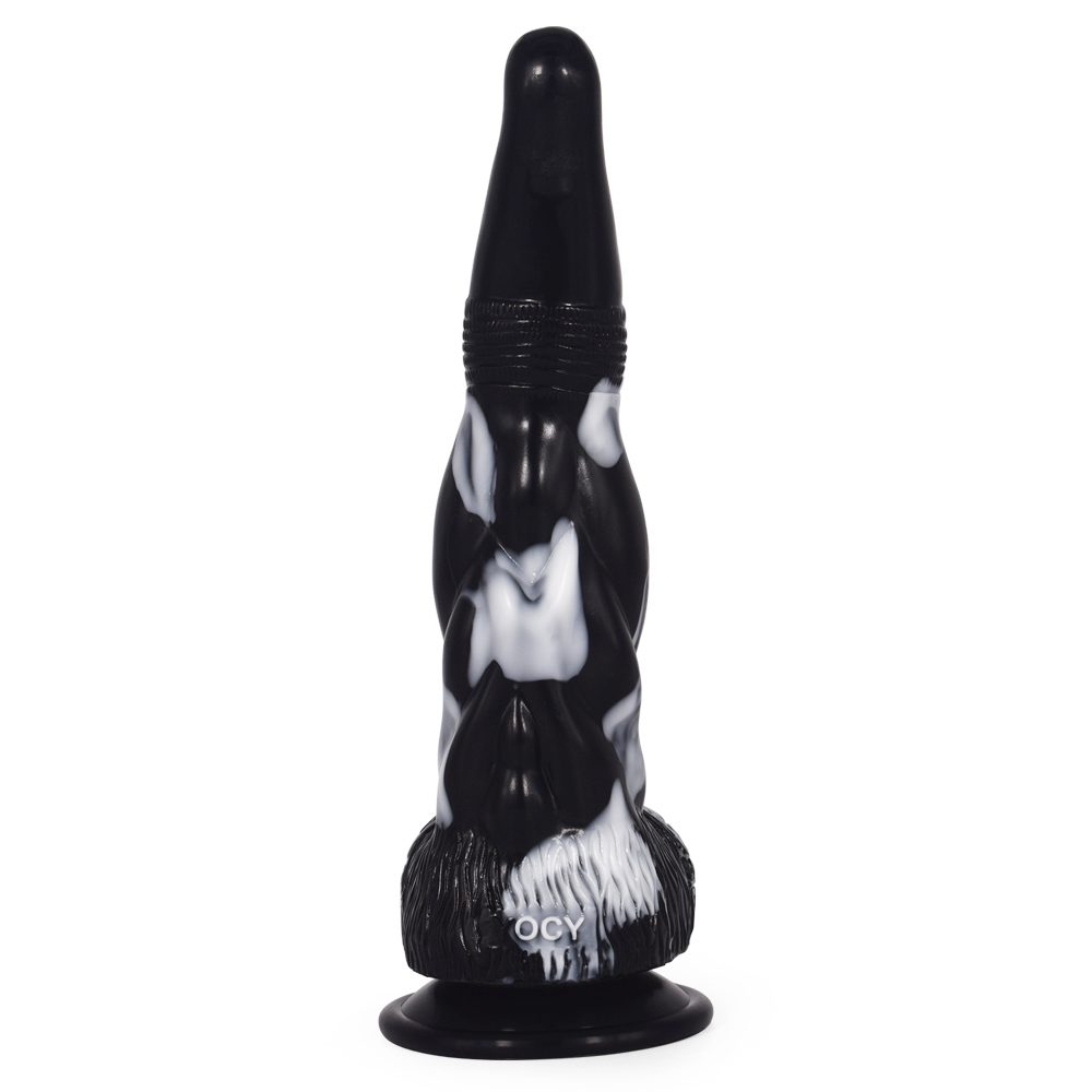 Great and big animal dildo, softness, skin-friendly and flex... FAAK - Mythical Beast KuiNeo Plug - Black/White photo-3