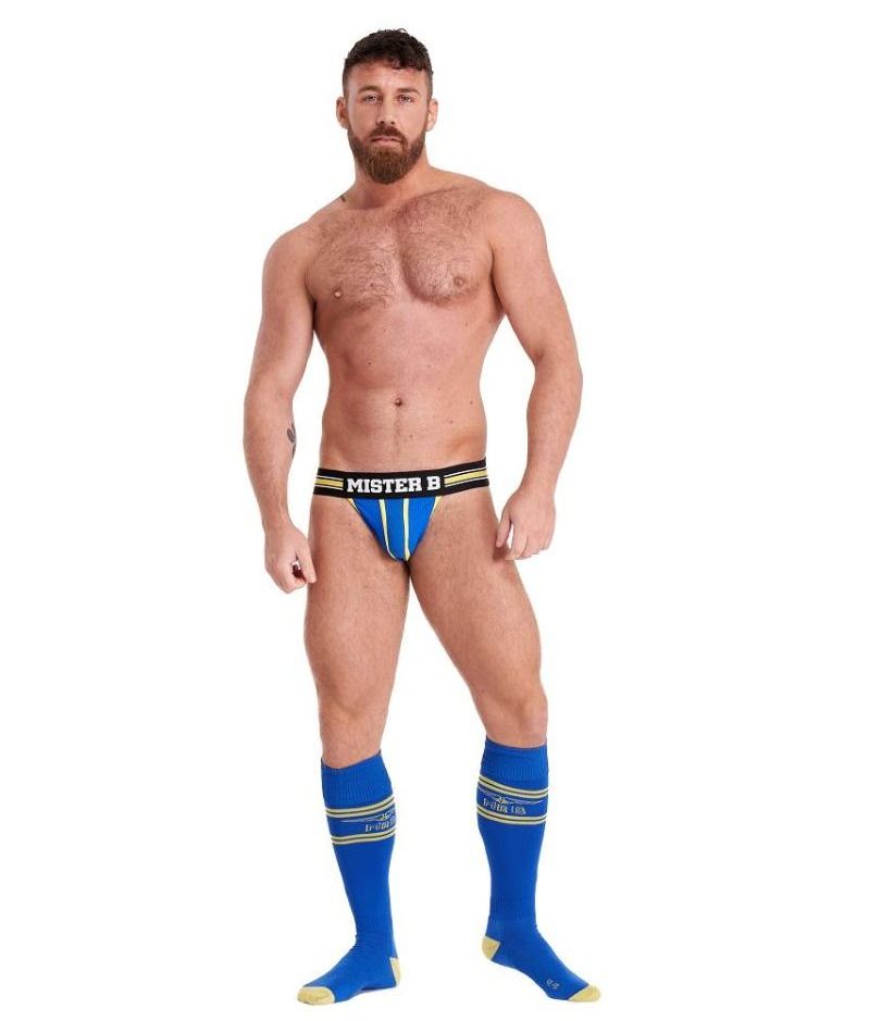 These jockstraps feature the signature Mister B Urban inner ... Mister B - Urban Kiev Jockstrap - Blue - L photo-4