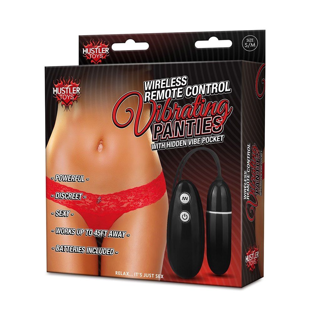 Red-hot passion is right at your fingertips with Hustler Toy... Hustler - Wireless Remote Control Vibrating Panties - Red - ML photo-2