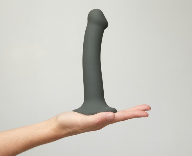 Sleek and minimalist design, high quality mono-density silic... Strap-On-Me - Mono Density Dildo M - Grey photo-2