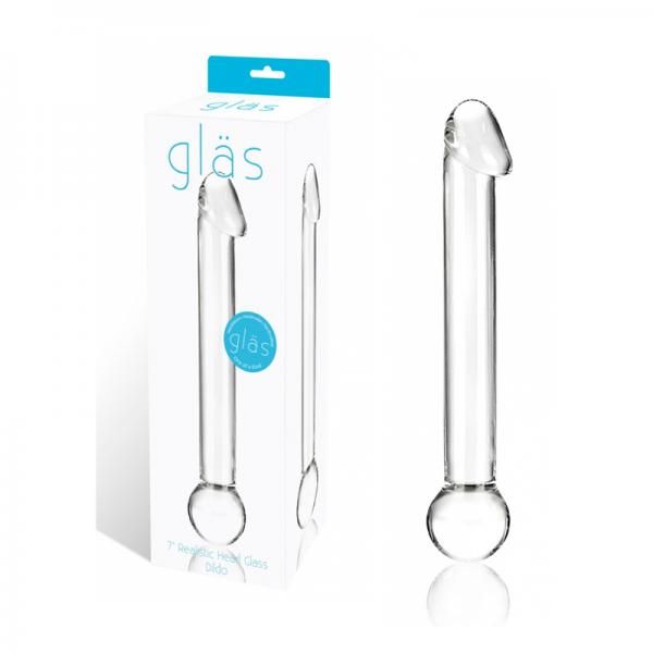 Experience the satisfaction of a realistic penis head combin... Glas - 7" Realistic Head Glass Dildo photo