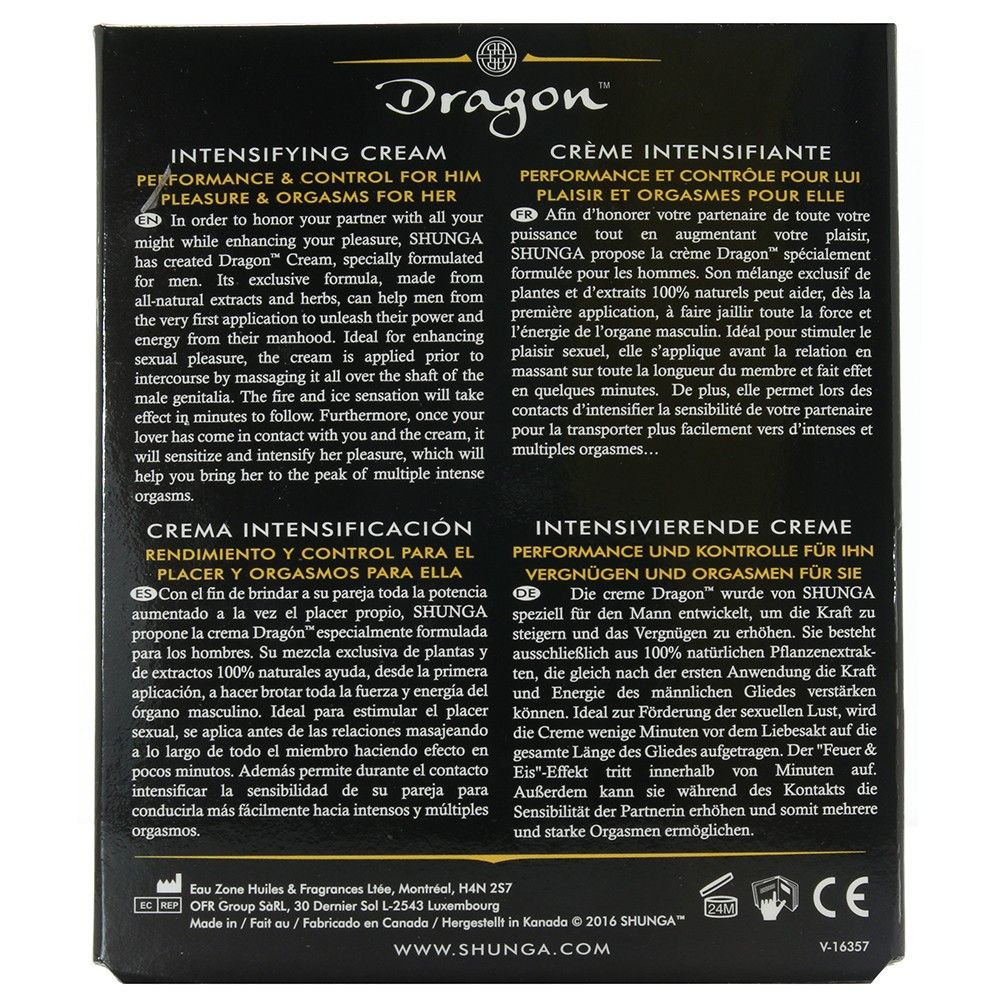 The intense «fire and ice sensation» for lovers. This exclus... Shunga - Dragon Virility Cream - 60ml photo-10