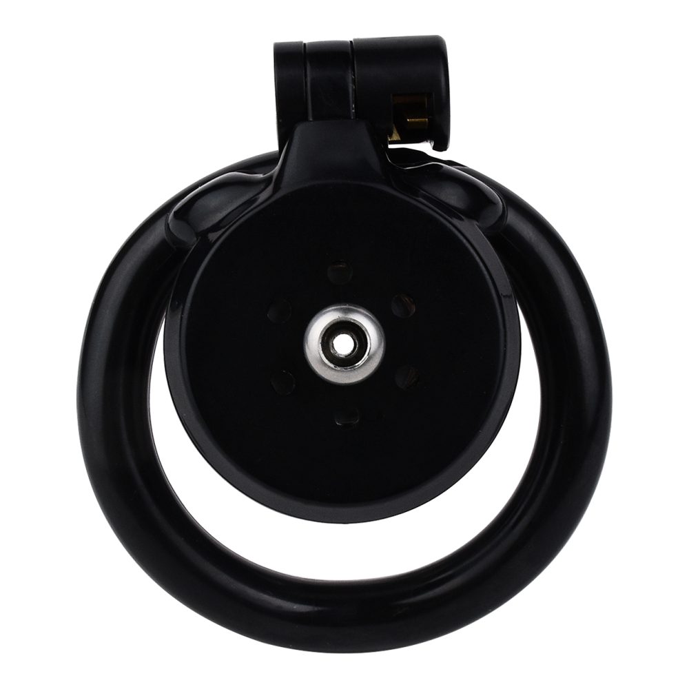 Material: Resin+304 Stainless steel
Cage inner diameter:... FAAK - Chastity Cage 45mm w Catheterization Hood - Black photo-4