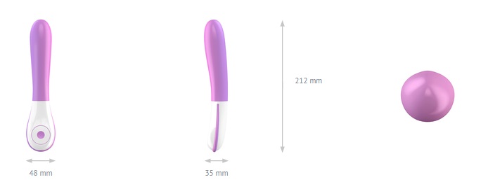 The USB-rechargeable, lithium-ion powered E2 vibrator from O... Ovo - E2 Rechargeable Vibrator - Pink photo-4