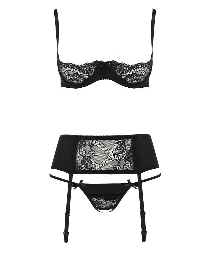 Luxury piece mainly for owners of beautiful breasts and irre... Casmir - Aurelia Set - Black - S/M photo-3