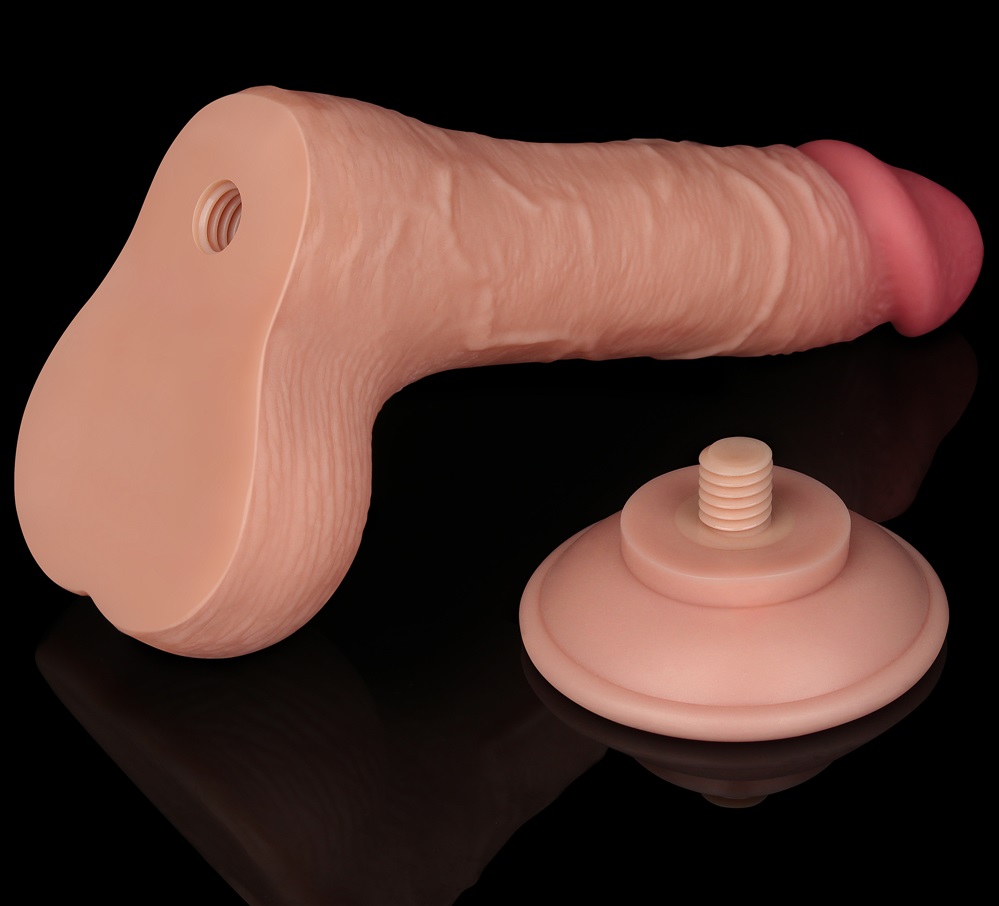 Lovetoy - 7.5" Sliding Skin Dildo 14cm - Flesh photo-10